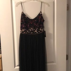 Black Adrianna Papell Beaded Dress